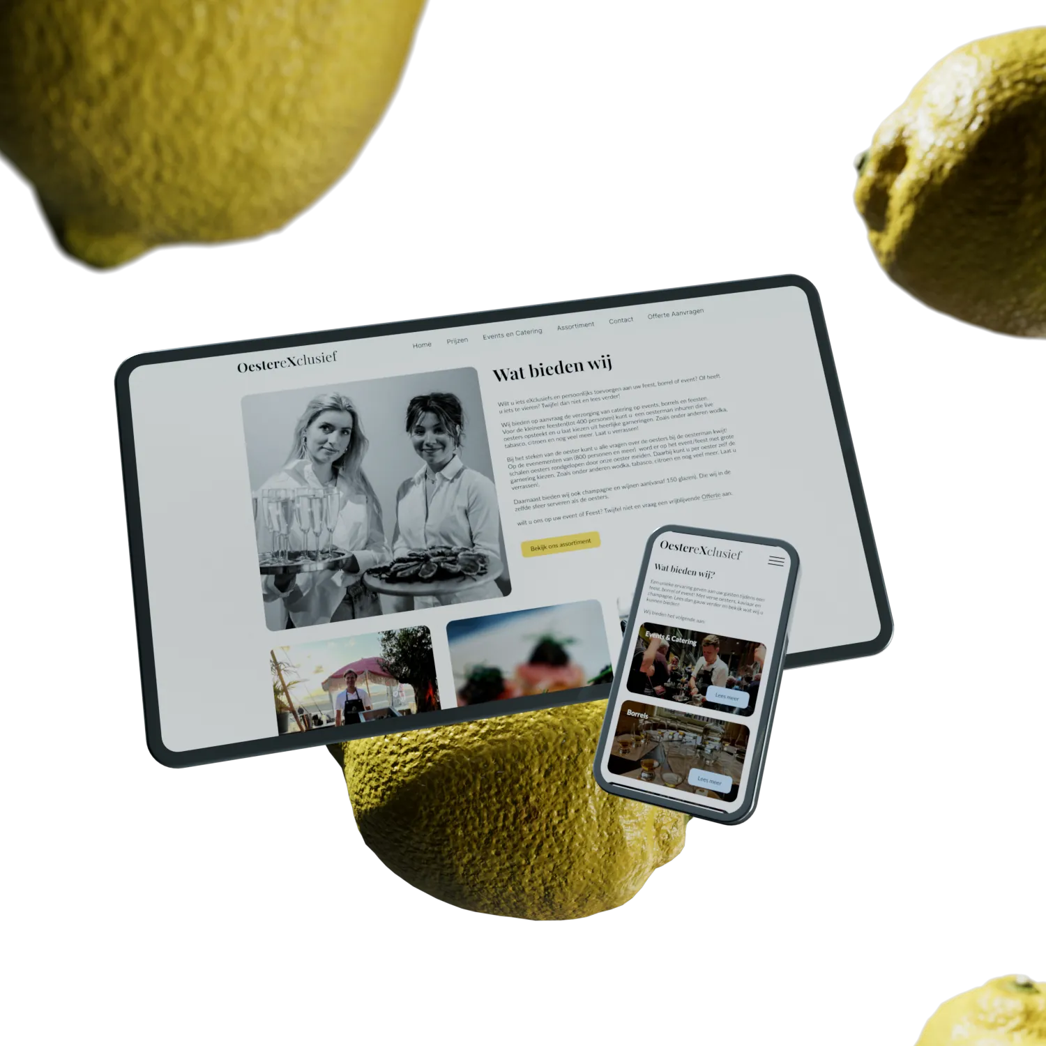 Preview of Oester eXclusief home pagina